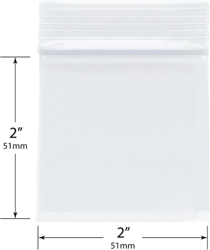 Vista 2 de Plymor 2 "x 2" (caja de 1,000), bolsas de plástico con cierre de cremallera resistente de 4 mil
