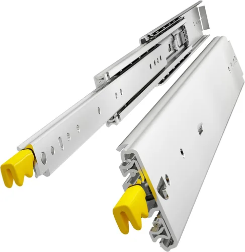 Vista 8 de VADANIA Deslizador de cajón resistente de 12" con cierre #VD1551, capacidad de carga de 150 lb, extensión completa de 3 pliegues, cierre