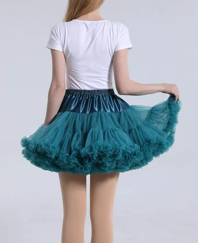Vista 6 de Colyanda - Falda de tul plisada de 3 capas con tutú de mujer para fiestas o hacer cosplay