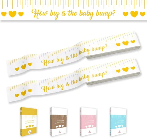 Vista 13 de Party Hearty Juegos Divertidos de Baby Shower para Niño, Juego de 2: ¿Qué Tan Grande Está la Pancita? y No Digas Bebé, Azul Juego de 2