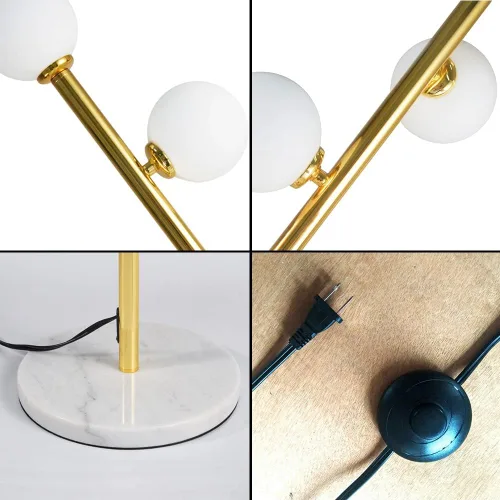 Vista 4 de Hsyile Lighting KU300198 Lámpara de pie elegante y acogedora moderna creativa para sala de estar, dormitorio, oficina, 9 luces