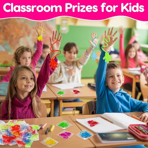 Vista 4 de 40 unidades de manos adhesivas para fiestas de cumpleaños para niños de 4 a 8 a 12 años, bolsas de regalos de verano, caja de tesoros, juguetes