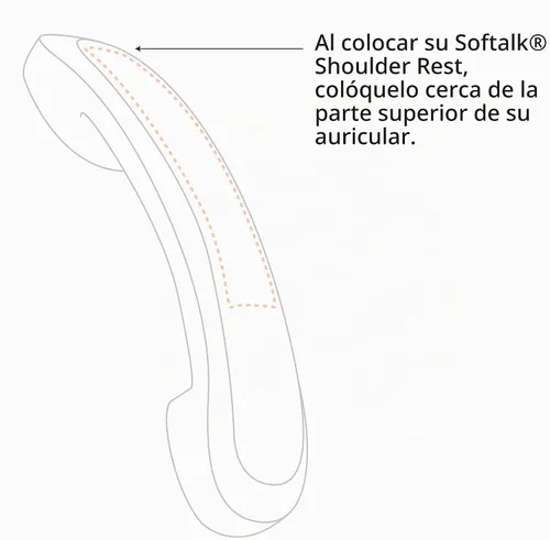 Vista 4 de Softalk 00801M - Almohadilla antibacteriana para apoyar teléfono en el hombro con Microban Landline, Negro