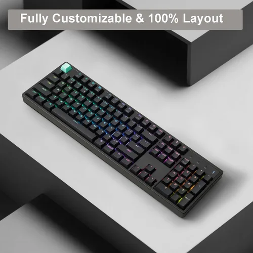 Vista 2 de Keychron K10 HE QMK Teclado mecánico personalizado inalámbrico para juegos, 2.4 GHz/Bluetooth/con cable tamaño completo intercambiable en caliente