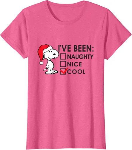 Vista 22 de Peanuts - Camiseta de Navidad fresca de Snoopy, Azul Blanco