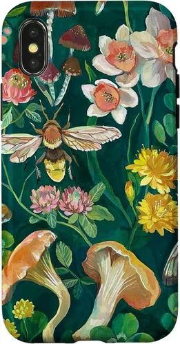 Vista 5 de Funda Boho Bee Greenery Luna Moth Vintage Botanical Mushroom para iPhone 13 Pro