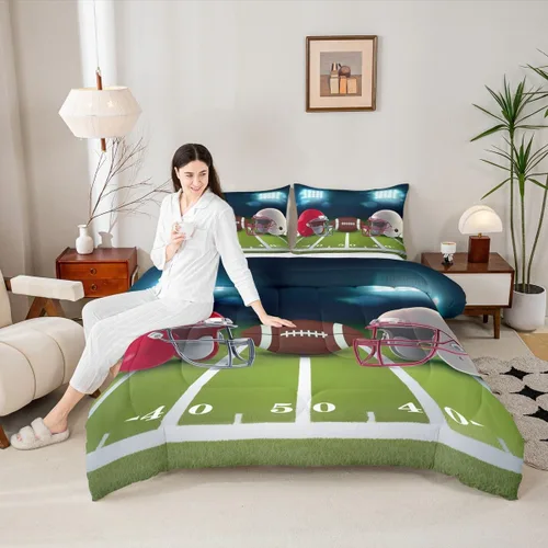 Vista 52 de Juego de ropa de cama de baloncesto para niños y adolescentes, juego de edredón deportivo para niños, tamaño matrimonial, suave, ligero, decoración