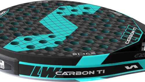 Vista 7 de Varlion LW Carbon Ti - Raqueta de pádel - Forma redonda para un máximo control - EVA Softcore, marco de carbono y fibra de vidrio, perforación