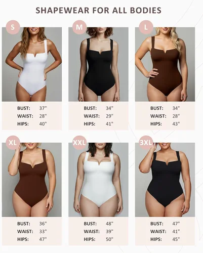 Vista 5 de FeelinGirl Body de cuello cuadrado para mujer, sin mangas, con control de abdomen, adelgazante, para salir