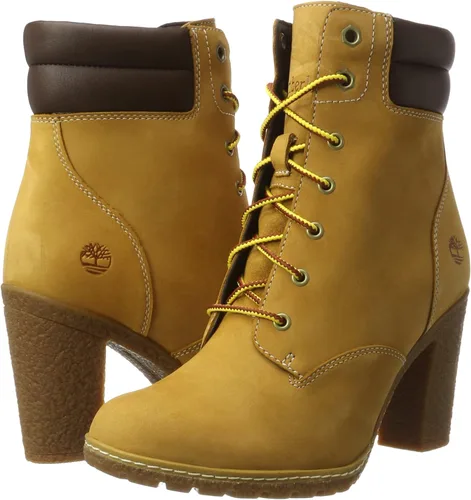 Vista 11 de Timberland Botas de tobillo con cordones para mujer, Trigo gamuzado, 6