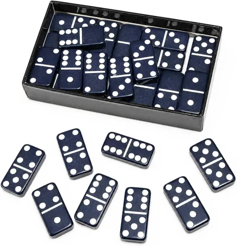 Vista 3 de OMURA Juegos Dominó Doble 6 Jumbo (Color Dot)