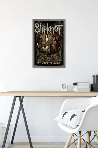 Vista 6 de Trends International Slipknot - Póster de pared de Hope Is Gone, 14.725 x 22.375 pulgadas, versión enmarcada de madera de granero