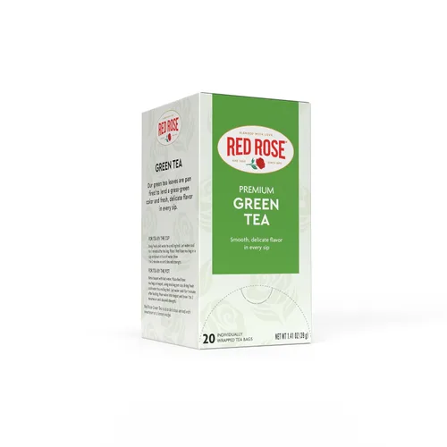 Vista 10 de Red Rose Té de desayuno especialmente mezclado fuerte y robusto té negro con 20 bolsas de té envueltas individualmente por caja que contiene