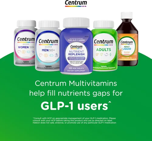 Vista 6 de Centrum Multivitamínico de plata para adultos de 50 años o más, 80 tabletas
