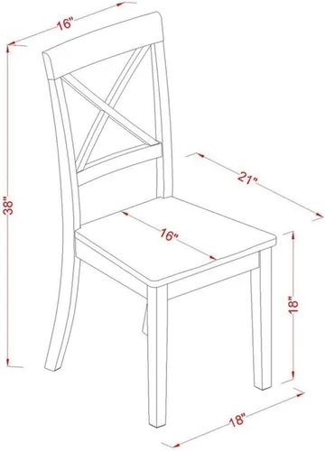 Vista 6 de East West Furniture DLBO3-BLK-W - Juego de mesa de comedor de 3 piezas para espacios pequeños que contiene una mesa de comedor redonda con gotas y 2