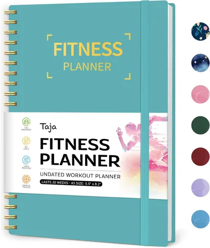 Vista 17 de Diario de entrenamiento físico para mujeres y hombres, tamaño A5 (5.5 x 8.2 pulgadas), planificador de registro de entrenamiento para rastrear