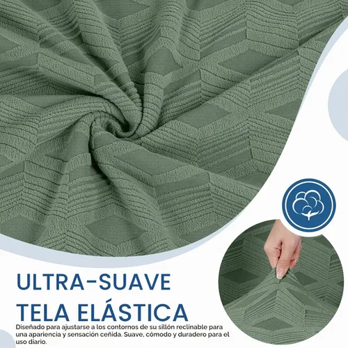 Vista 3 de TAOCOCO Funda para Reclinable de 3 Piezas, Fundas para Silla Reclinable, Funda Elástica de Jacquard para Silla Reclinable, Protector de Muebles