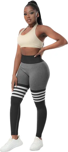 Vista 7 de A AGROSTE - Leggings con levantamiento de glúteos para mujer, pantalones deportivos para hacer yoga con cintura alta, para entrenar o para ir al