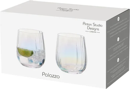 Vista 3 de Vasos Palazzo DOF - Cristalería hecha a mano - Vasos DOF - Vasos de cóctel - Juego de 2