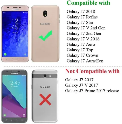 Vista 3 de Defender Armor - Funda para Galaxy J7 2018, resistente a prueba de golpes, con protector de pantalla integrado