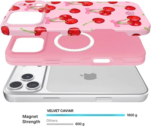 Vista 984 de VELVET CAVIAR Funda para iPhone 15, compatible con MagSafe, probada contra caídas de 10 pies, fundas protectoras de diseño, leopardo color rosa