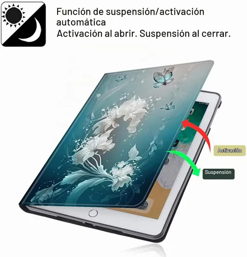 Vista 3 de Funda para Galaxy Tab S7 FE 5G 2021 Funda inteligente de piel sintética con soporte ajustable y funda de encendido y apagado automático para Samsung