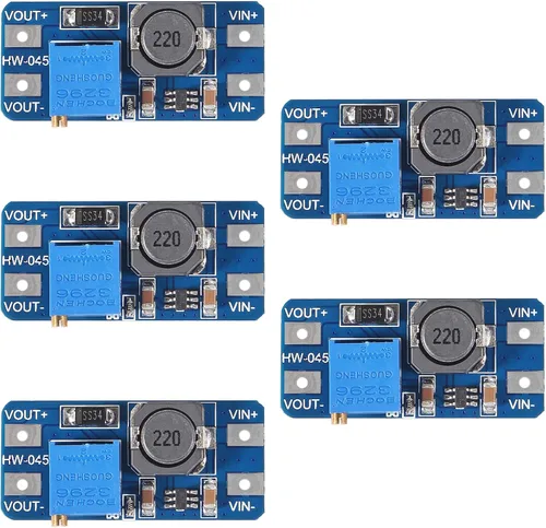 Vista 10 de AITRIP 10 piezas MT3608 DC-DC convertidor de impulso 2A módulo ajustable de aumento de voltaje regulador de voltaje de entrada 2V-24V a 5V-28V