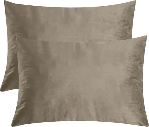 Vista 10 de StangH - Funda de almohada de terciopelo suave, 1 pieza Hidden Zipper, Skin Friendly, for Sleep and Relax, Neutral Home Decor, Sofa, Living Room