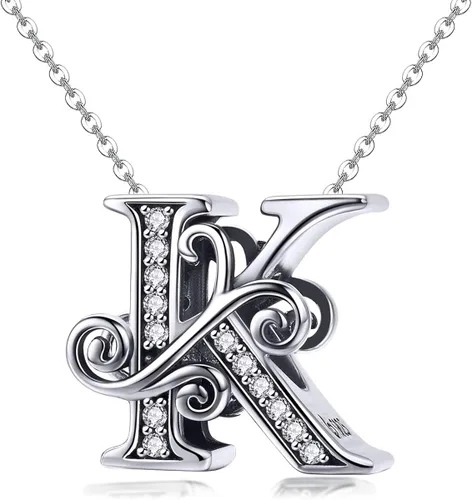 Vista 5 de Plata de ley 925 maciza con piedras cúbicas, opciones de regalo completas AZ alfabeto encantador, letras abalorios para pulseras europeas Pandora