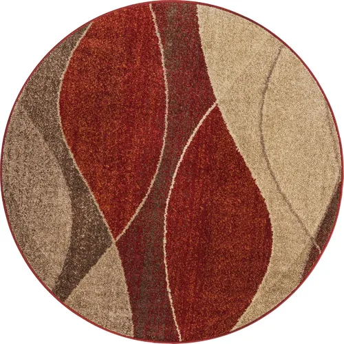 Vista 3 de Unique Loom Colección Otoño Alfombra de Área - Plantation (5' 3" Redonda, Multicolor/Beige)