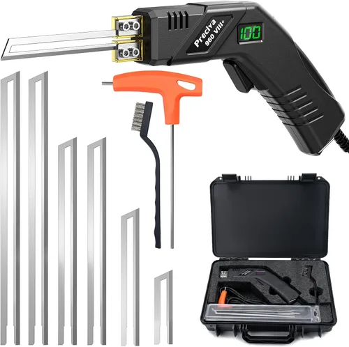 Vista 9 de Preciva Kit de cortador de espuma para cuchillo caliente con funda, herramienta de corte de espuma eléctrica, juego de 8 cuchillas, pantalla
