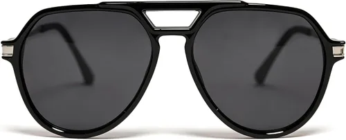 Vista 10 de VISOONE Aviator Sunglasses for Women Men UV400 Protection Retro Shades Negro/Marrón