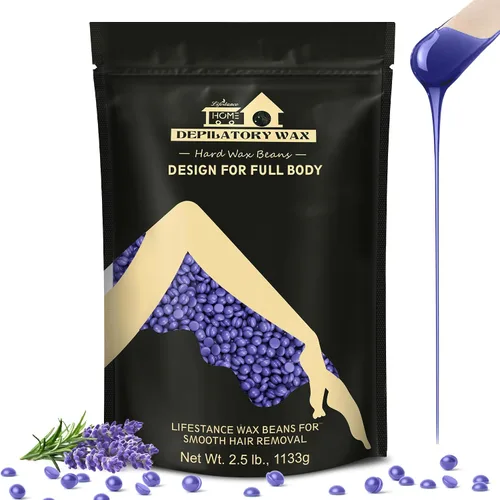 Vista 13 de Lifestance Kit de cuentas de cera de 2.5 libras, granos de cera dura de manzanilla para depilación facial de bikini brasileño, depilación sin dolor