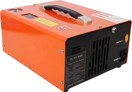 Vista 9 de Compresor de aire PCP, compresor de pistola de aire PCP portátil de 4500PSI con convertidor integrado, parada automática DC12V/AC120V Bomba