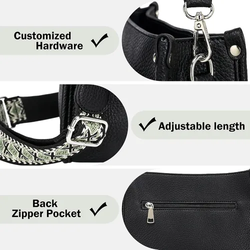 Vista 3 de INICAT Bolso bandolera pequeño de piel sintética para mujer