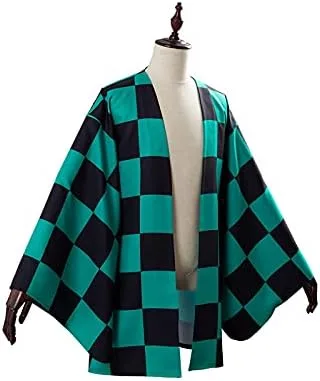 Vista 4 de Kimono para niños, disfraz de cosplay, cárdigan, chaqueta, bata, capa de anime