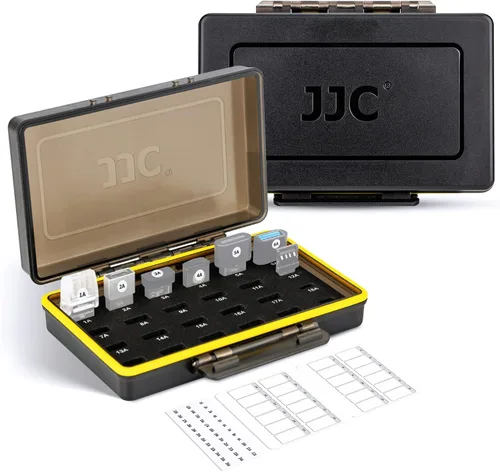 Vista 2 de Mini USB Flash Drive Case para 20 unidades USB A y 4 USB C Interface Pulgar Drives ≤ 1.024 in, resistente al agua y a prueba de golpes, organizador
