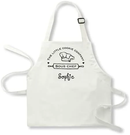Vista 5 de Paquete de 2 delantales personalizados para padres e hijos, delantales ajustables con foto con nombre personalizado para cocina, cocina, hornear