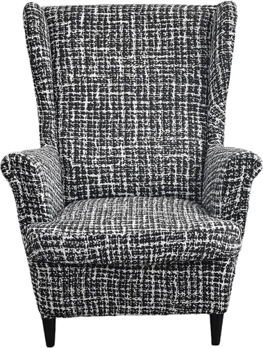 Vista 38 de Eco-Ancheng Funda para silla Wingback, 2 piezas, respaldo de ala, fundas de elastano para sillón con respaldo de ala, fundas para sillón con parte