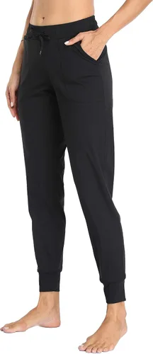 Vista 80 de Oalka - Pantalones deportivos para mujer, con cintura alta y bolsillos, para hacer deporte, yoga y entrenar