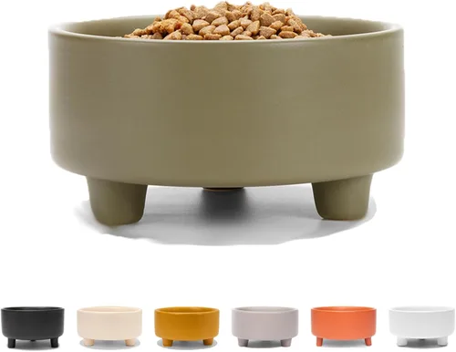 Vista 18 de Waggo Uplift - Tazón de cerámica para perros para razas pequeñas, medianas y grandes, pesado y duradero, para alimentos y agua, apto para Crema