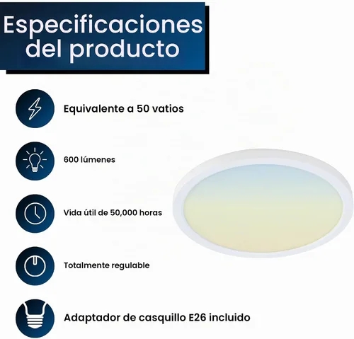 Vista 4 de Feit Electric Lámpara LED de techo empotrada, se adapta a latas de 4 pulgadas, 5CCT, 1 paquete