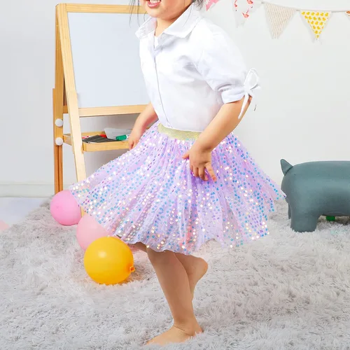 Vista 3 de KEREDA Falda tutú en capas para bebés y niñas de 1 a 8 años