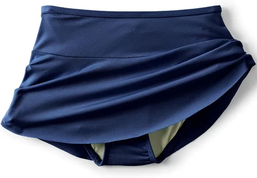 Vista 4 de Lands' End Falda de natación para niñas Azul Marino Profundo