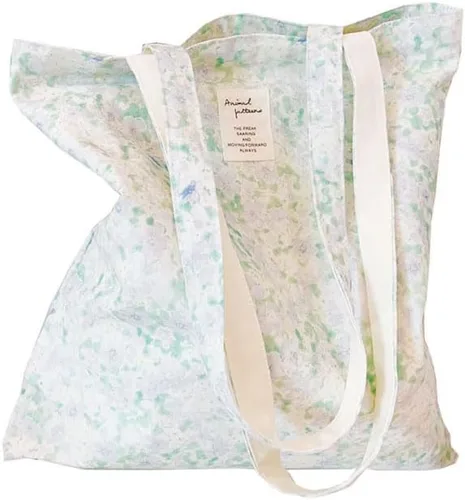 Vista 37 de Floral Canvas Tote Bag Double-Sided Printed Cloth Cotton Tote Floral Shoulder Bags for Beach Travel Shopping Grocery