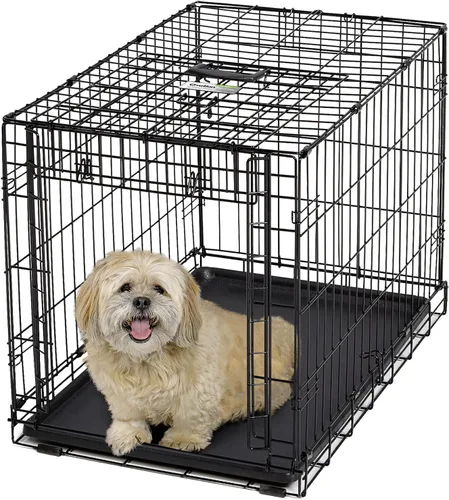 Vista 4 de Jaula de perro MidWest Homes for Pets, Puerta única, Negro