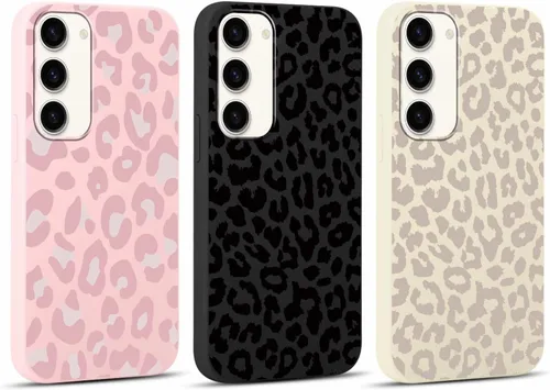 Vista 35 de Pack de 2 fundas con estampado de guepardo para Samsung Galaxy A03s 4G de 6.5", fundas de diseño de patrón de leopardo de lujo, de silicona suave