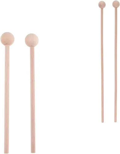 Vista 6 de 1 Pair Wood Mallets Percussion Chime, Xylophone, Wood Block, Glockenspiel Accessory, 22cm 8.66inch