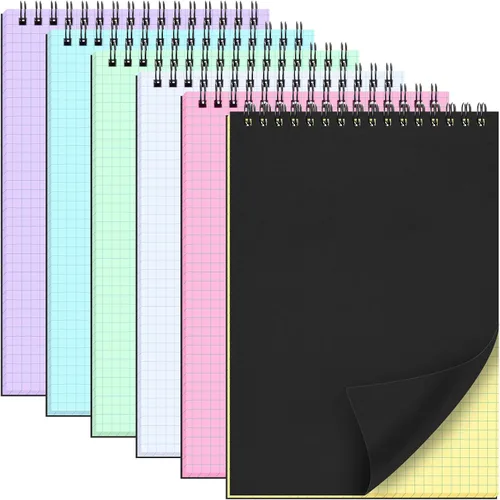 Vista 16 de Engrowtic Paquete de 1 bloc de notas en espiral de papel cuadriculado A5, bloc de notas encuadernado con alambre, bloc de notas de cuadrícula
