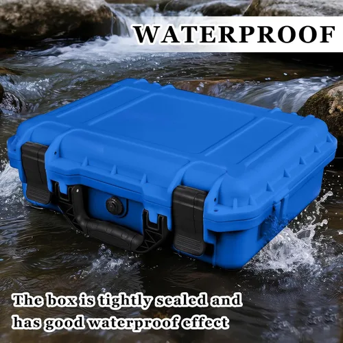 Vista 7 de Relaxweex 1 funda rígida impermeable de 8.5 x 6.5 x 3.7 pulgadas con inserto de espuma personalizable para bricolaje, funda protectora portátil